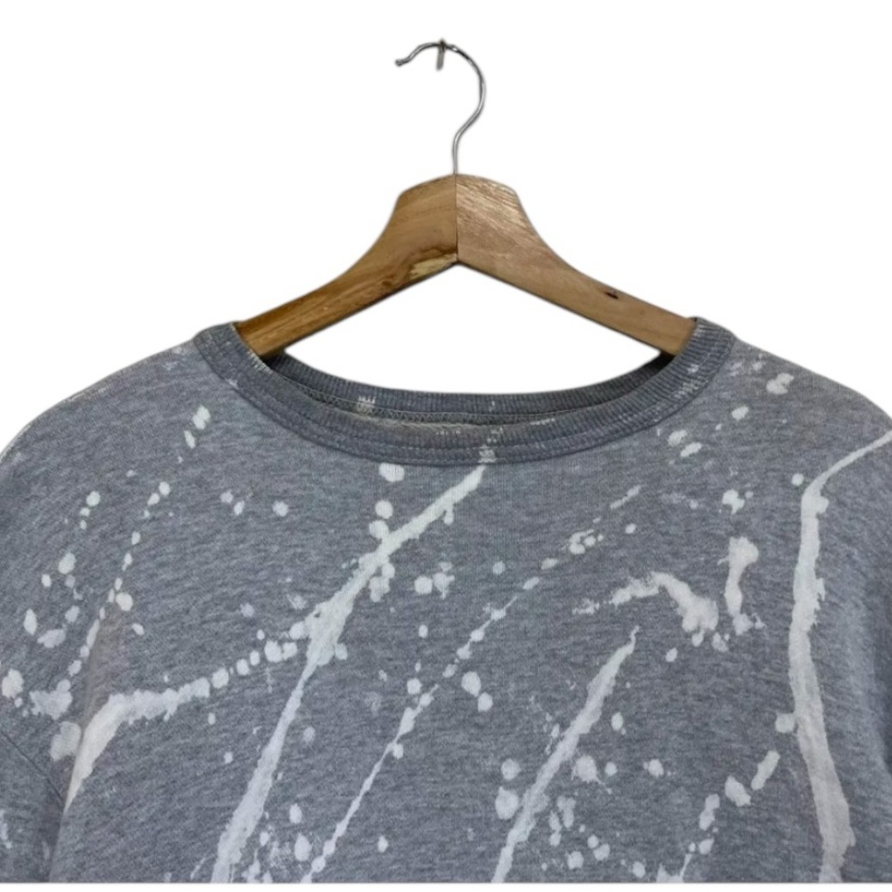 Beans plus x Issey Miyake Gray Splatter Design Men's Sweater - Picture 3 of 6